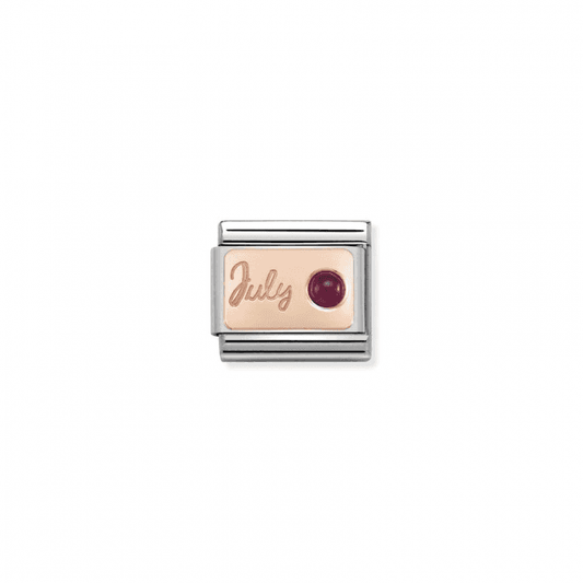 July Birthstone 9k Rose Gold Charm