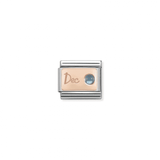 December Birthstone 9k Rose Gold Charm