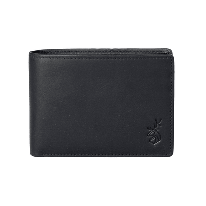 Shaftsbury Fold Over Wallet with Coin Pocket in Black