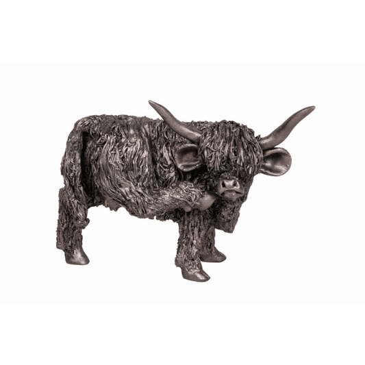 Highland Bull Scratching Sculpture
