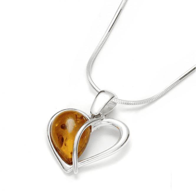 Amber Heart Pendant