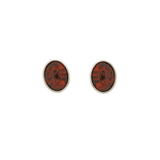 Amber Oval Stud Earrings