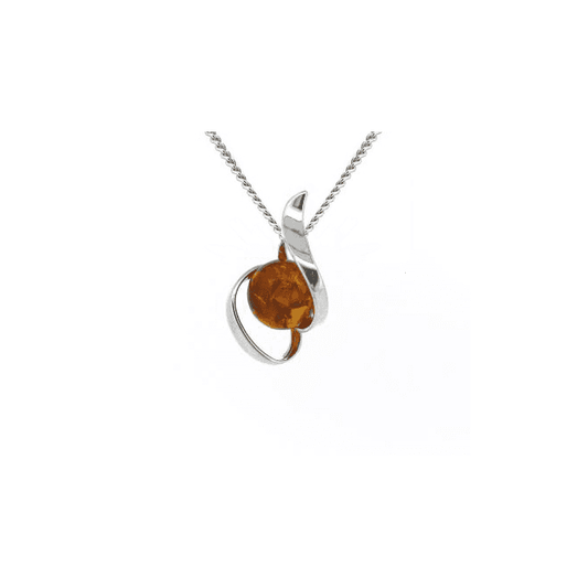 Amber Twist Ball Pendant