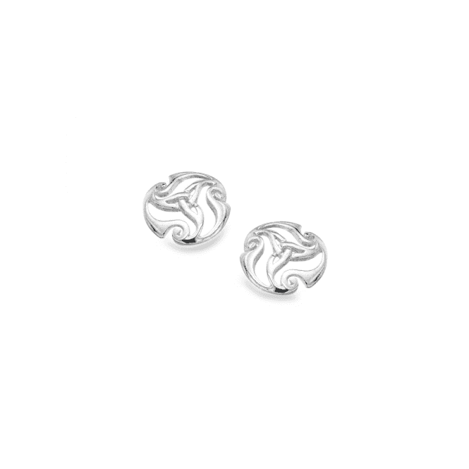 Celtic Triskele Trinity Stud Earrings