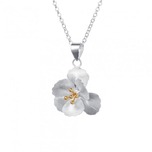 Cherry Blossom Silver & Gold Pendant