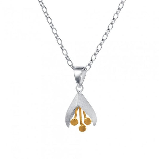 Snow Drop Silver & Gold Pendant