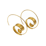 Curl Gold Drop Earrings