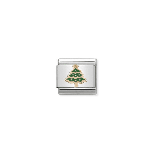 Christmas Tree 9K Rose Gold & Enamel Charm