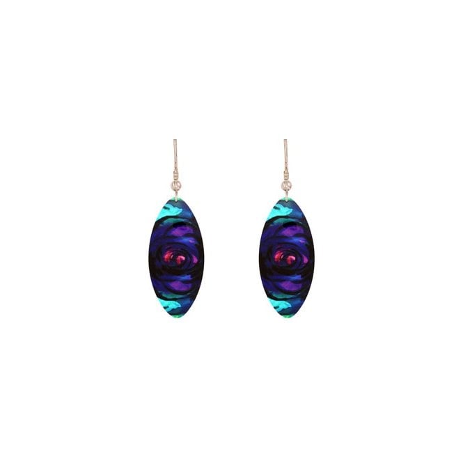 Rose Purple Drop Earrings