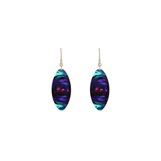 Rose Purple Drop Earrings