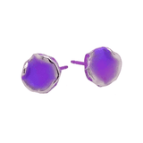 Titanium Large Purple Round Squish Studs