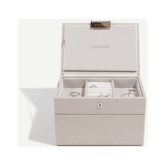 Mini Classic Jewellery Box in Taupe
