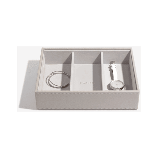 Medium Classic Jewellery Box Watch & Accessories Layer in Taupe