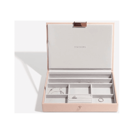 Medium Classic Jewellery Box with Lid in Blush Pink