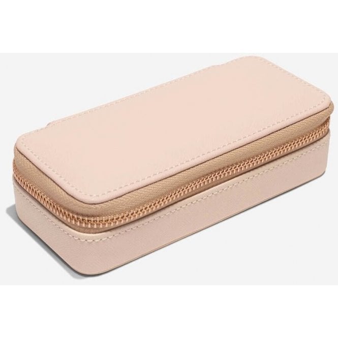 Travel Zip Jewellery Box in Blush Pink