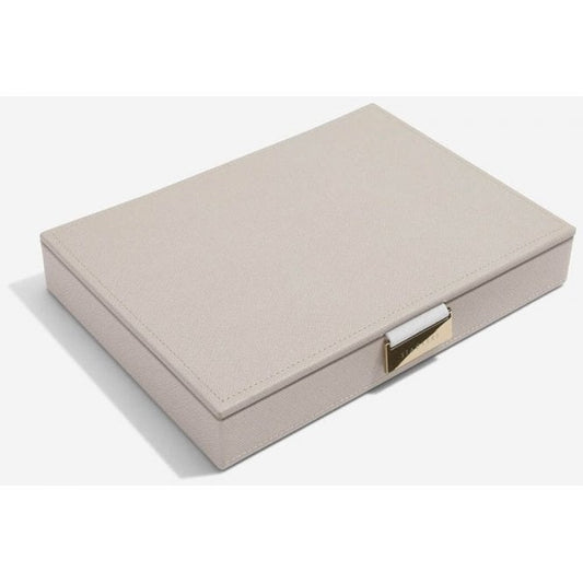 Medium Classic Jewellery Box with Lid in Taupe