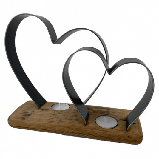 Twin Heart Tea Light Holder