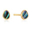 Tidal Abalone Gold Stud Earrings