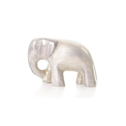Brushed Aluminium Silver Elephant | Small