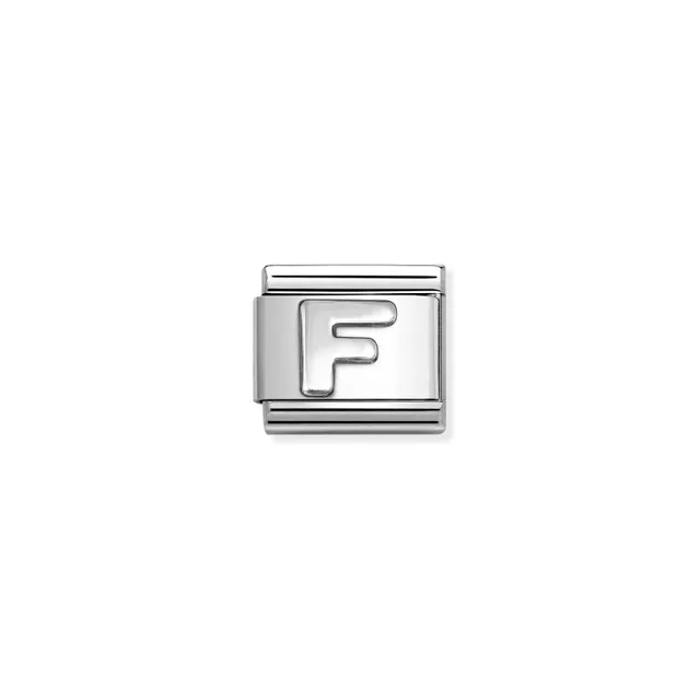 F Letter Charm - Silver