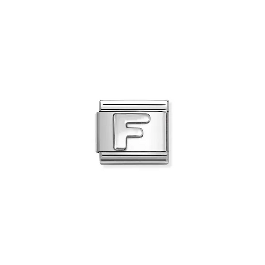 F Letter Charm - Silver