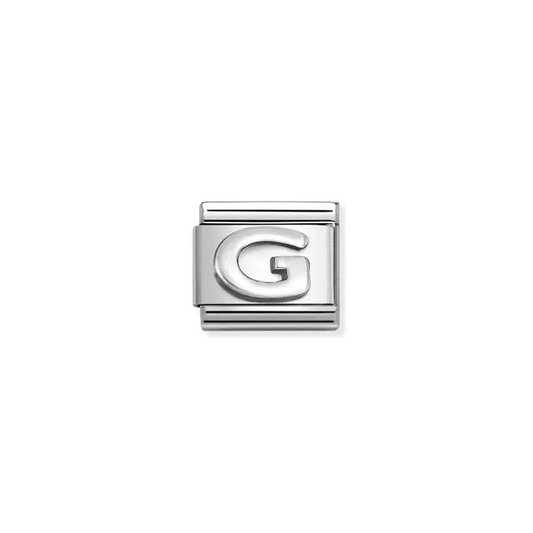 G Letter Charm - Silver