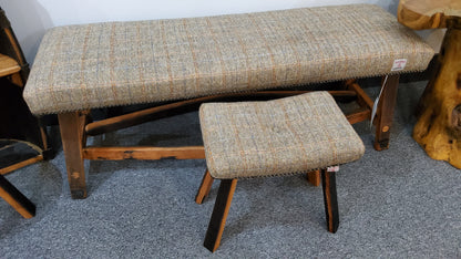 Harris Tweed Bench - Brown