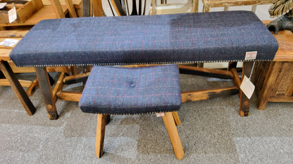 Harris Tweed Bench - Blue