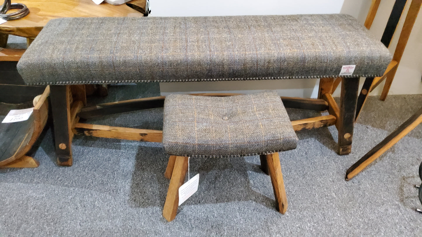 Harris Tweed Bench - Grey