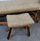 Tweed Foot Stool - Brown