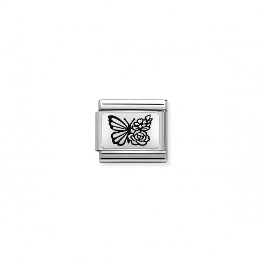 Butterfly Flowers - Silver