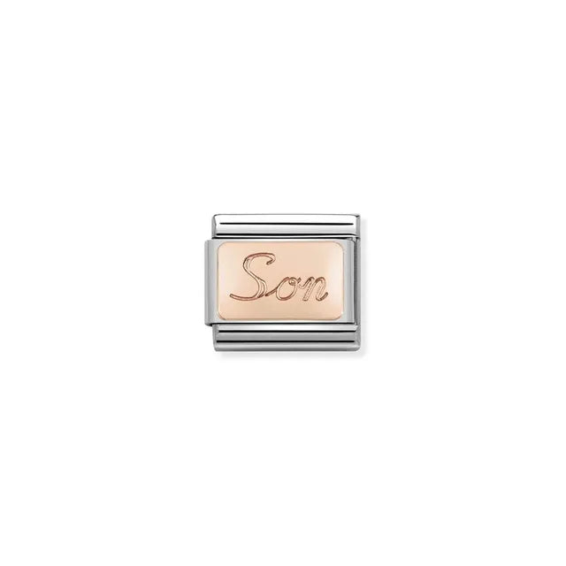 Son Engraved - 9k rose gold