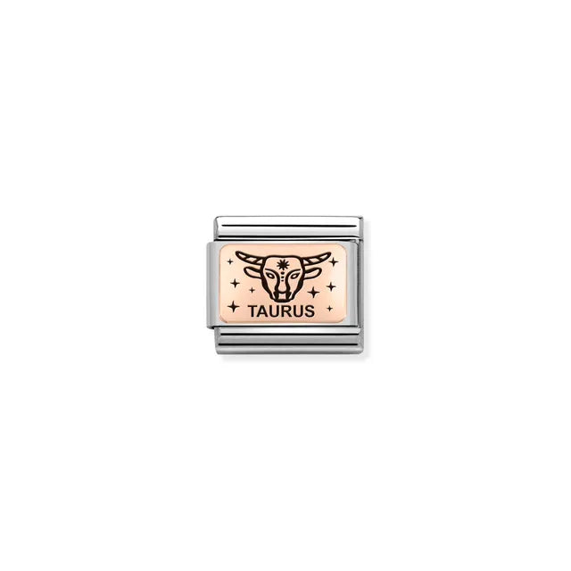 Star Sign Taurus - 9k rose gold