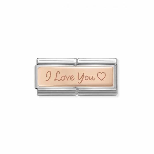 I Love You Engraved - 9k rose gold