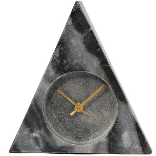 Marble Triangle Mantel Clock