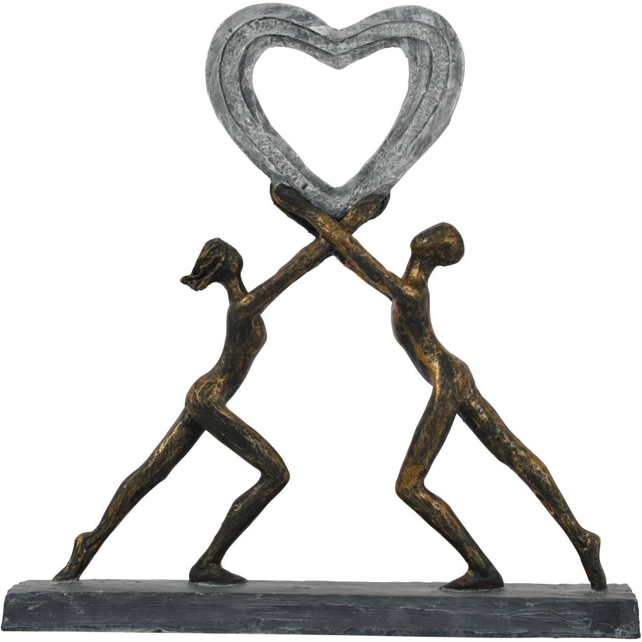 Uplifting Heart Couple Sculpture