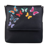 Juno Flap Cross Body Bag in Black