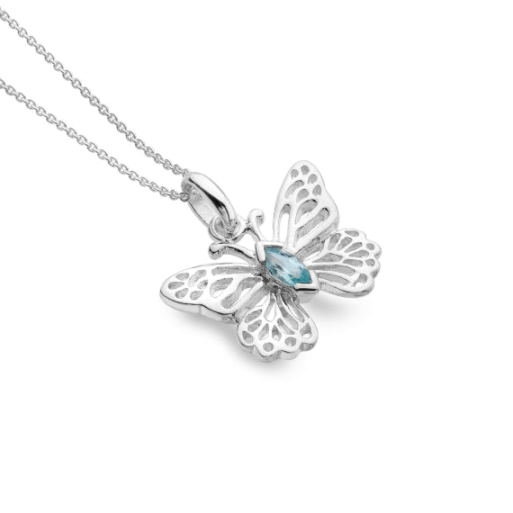 Butterfly w/ Blue Topaz PEND