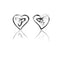 Trinity Knot Curved Heart Stud Earrings