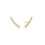Glam Crawler Gold Stud Earrings