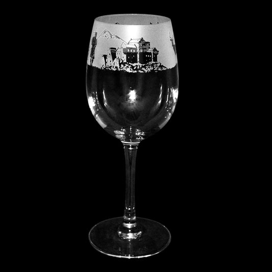 Scottish Scene Wine Glass