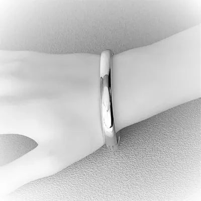 Silver 6mm Hinged Bangle