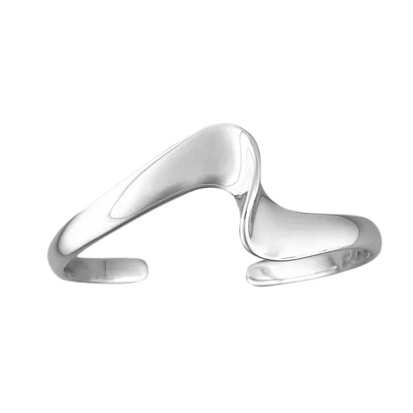 Silver Squiggle Grab Bangle