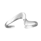 Silver Squiggle Grab Bangle