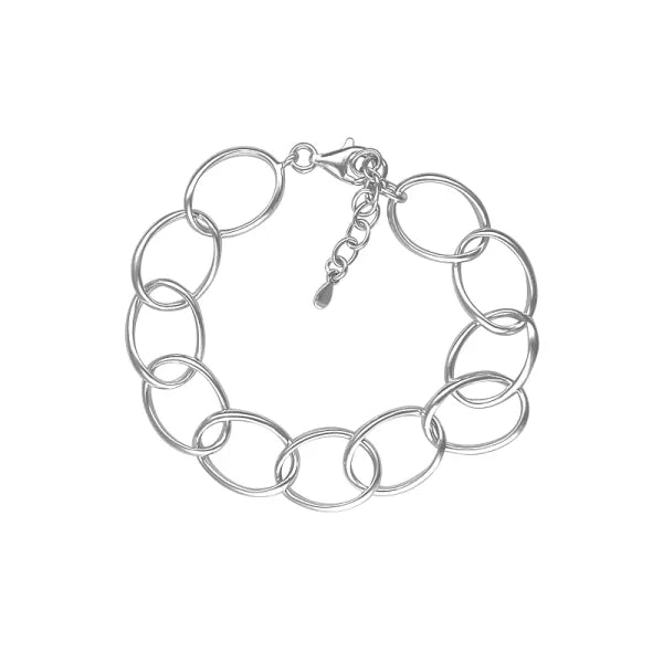 Silver Oval Link Bracelet