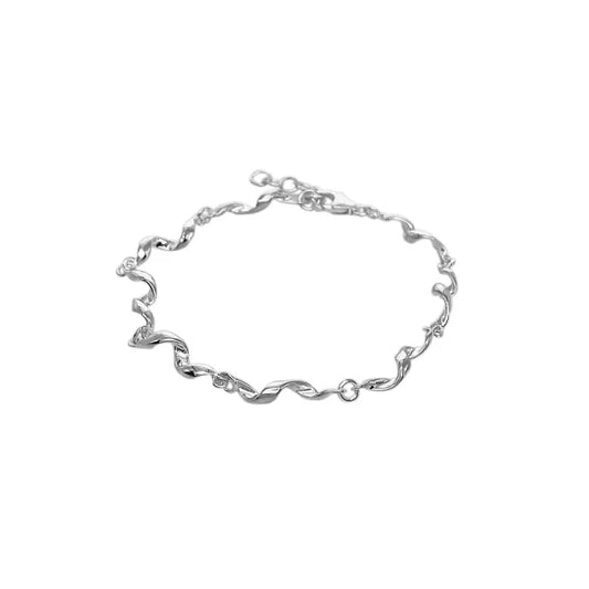 Silver Ribbon Bracelet