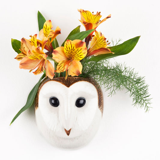 Barn Owl Wall Vase