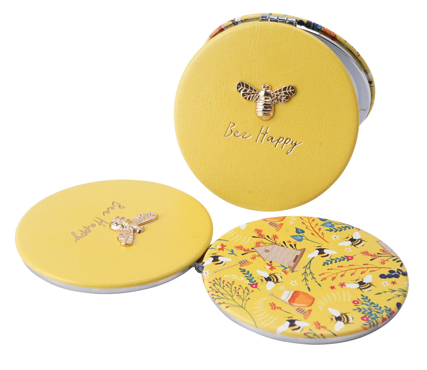 The Beekeeper "Bee Happy" Compact Mirror