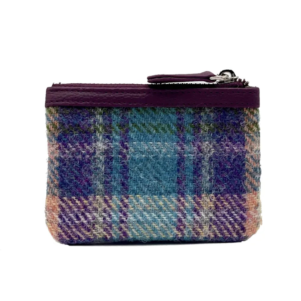 Coin Purse - Green and Purple Check