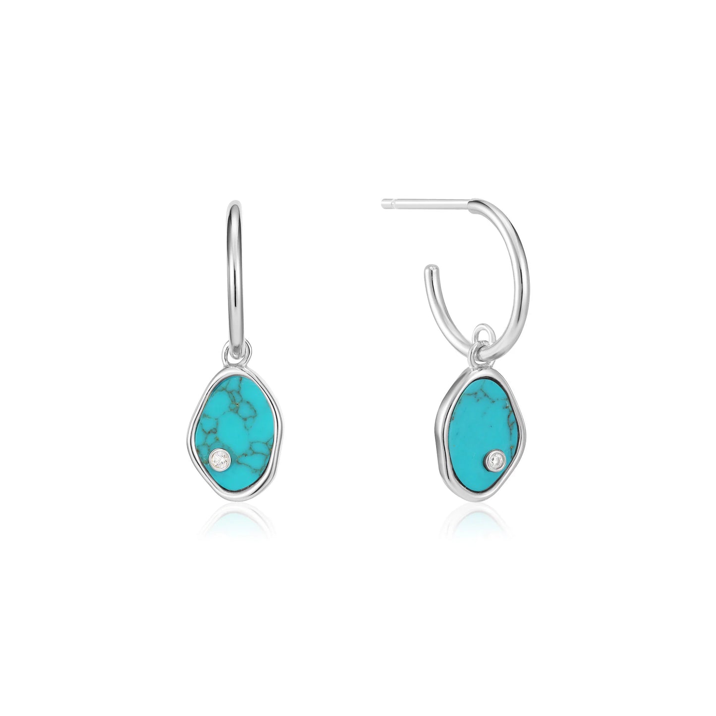 Tidal Turquoise Mini Hoop Earrings